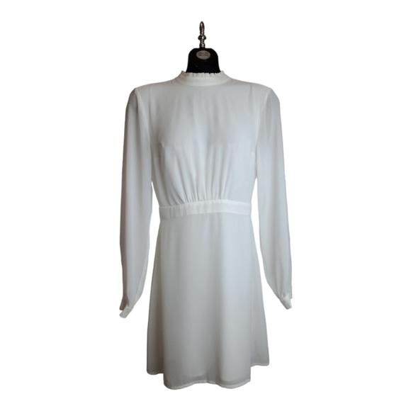 Last chance  White Long Sleeve Dress - Picture 4 of 13